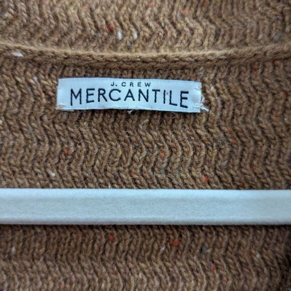 J. Crew Mercantile MEDIUM Brown Donegal Sweater Coat Cardigan Style K4757 - Picture 6 of 8